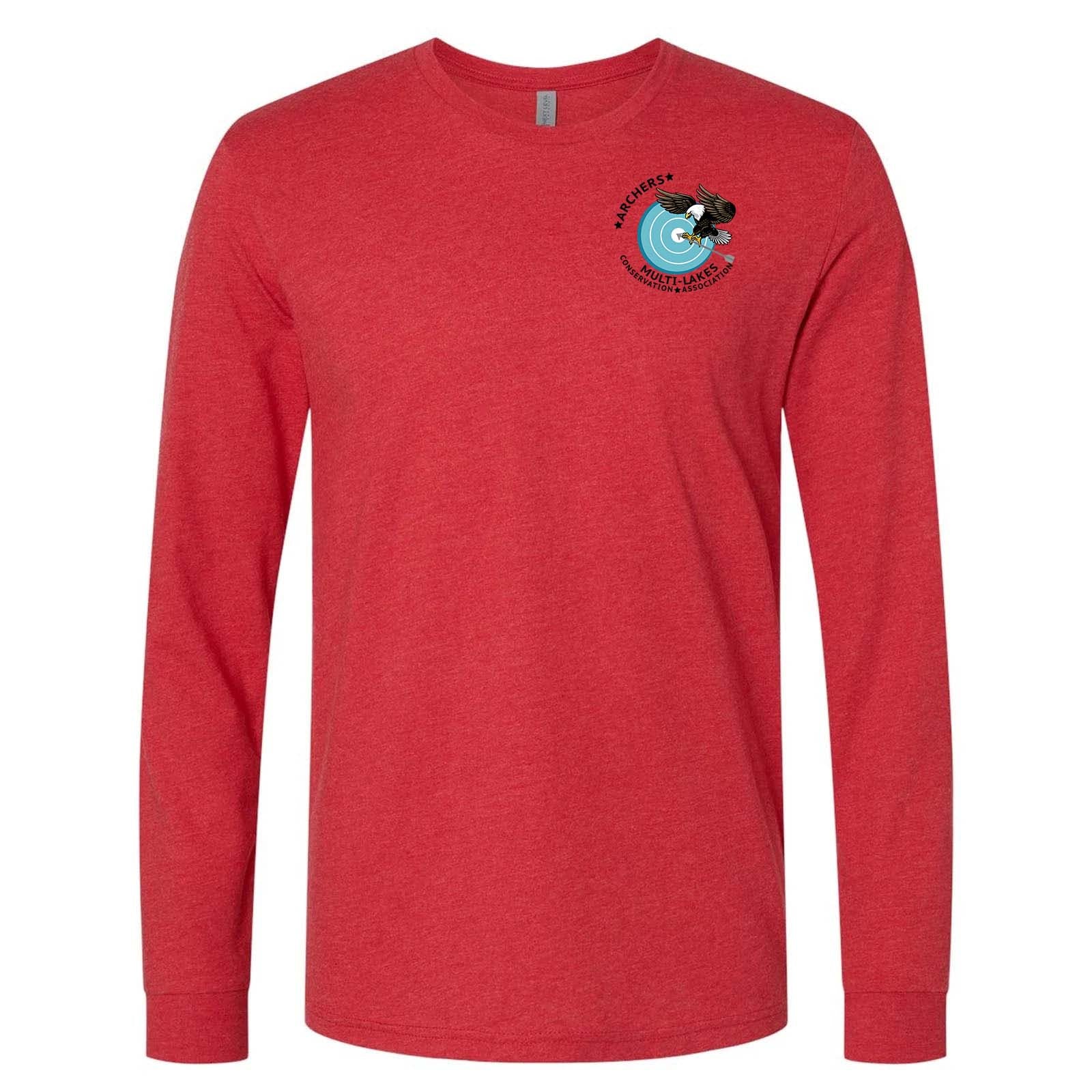 Multi-Lakes Left Chest Printed Unisex Blended Long Sleeve T-Shirt - Mato & Hash