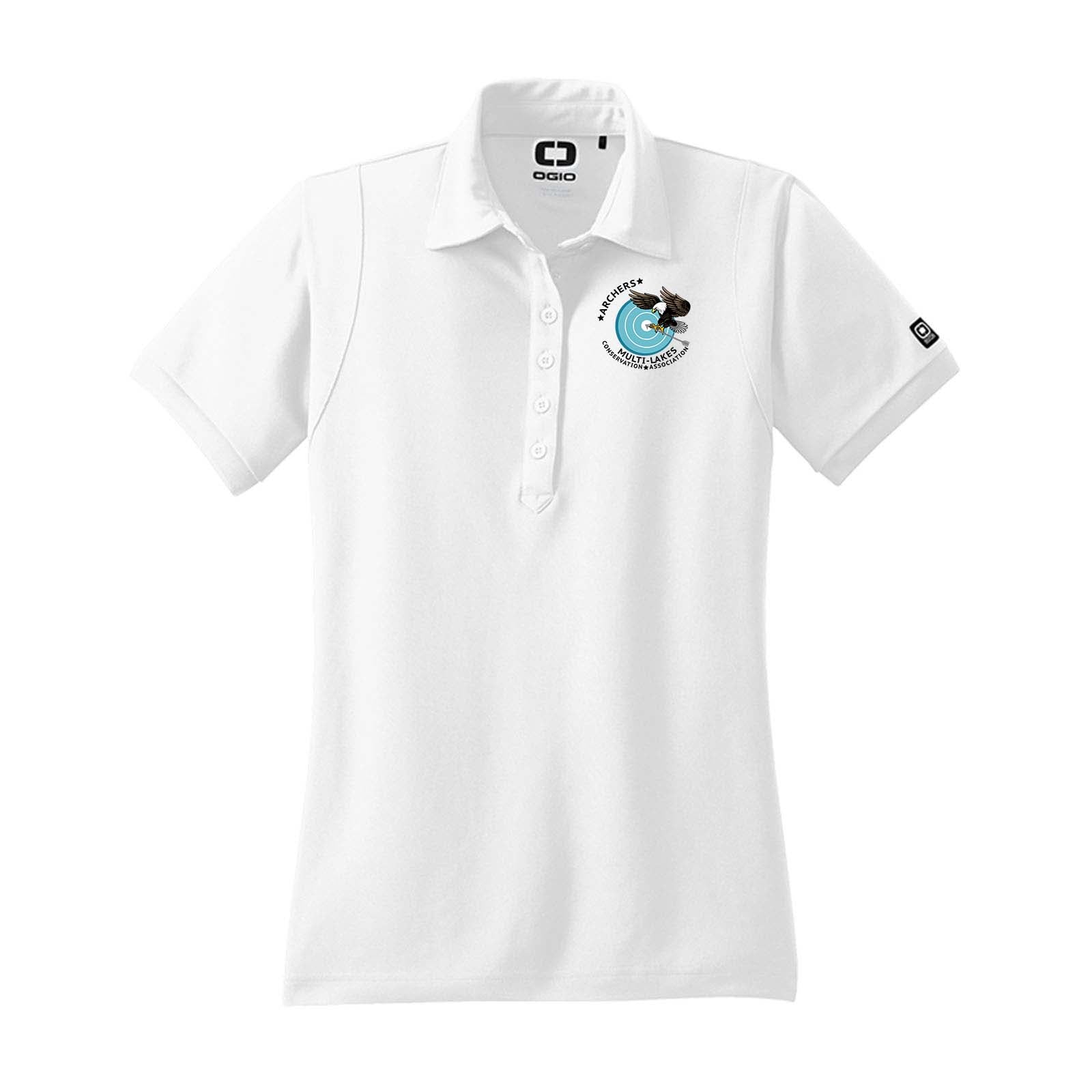 Multi-Lakes Ogio Women's 100% Polyester Jewel Polo T-Shirt Embroidery - Mato & Hash