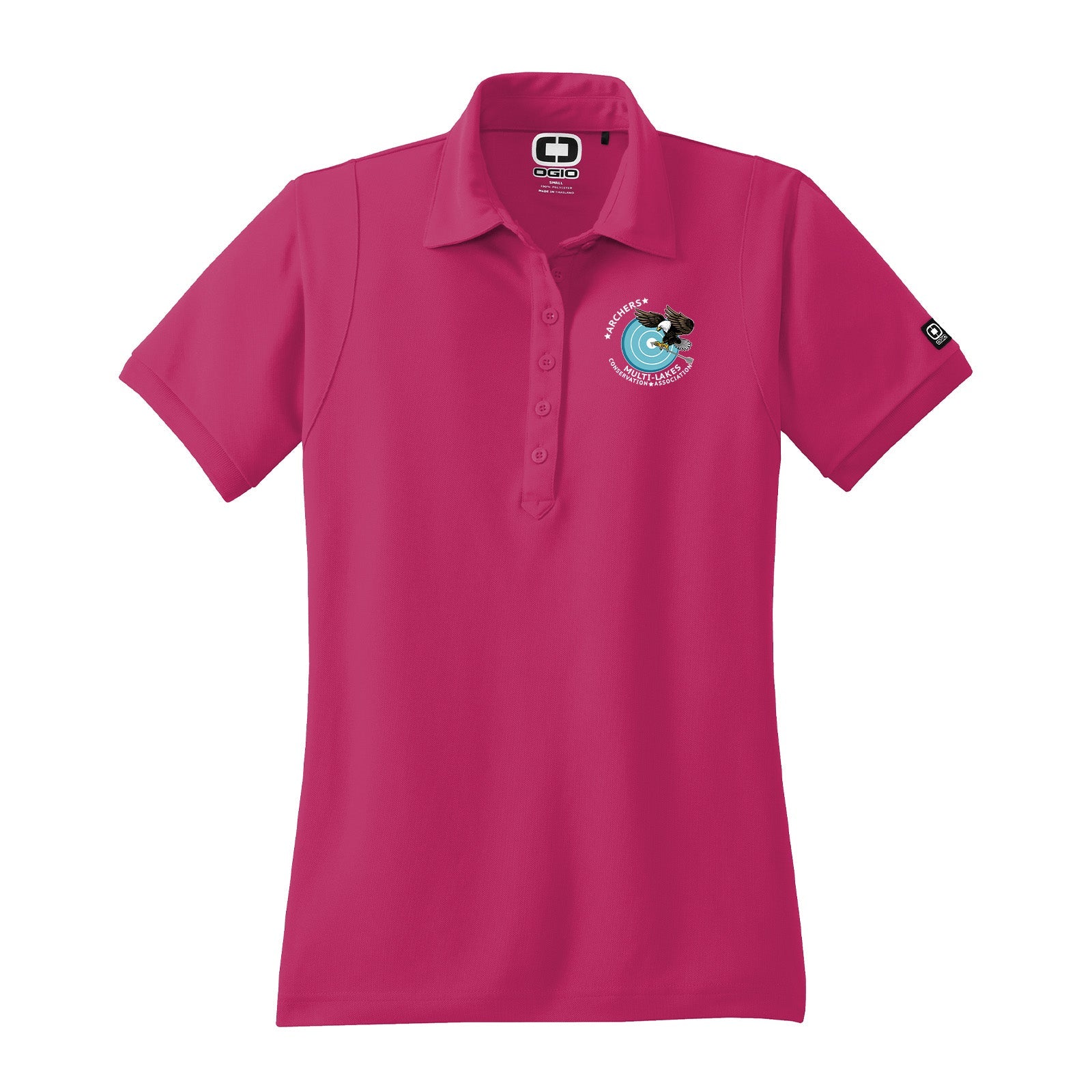 Multi-Lakes Ogio Women's 100% Polyester Jewel Polo T-Shirt Embroidery - Mato & Hash