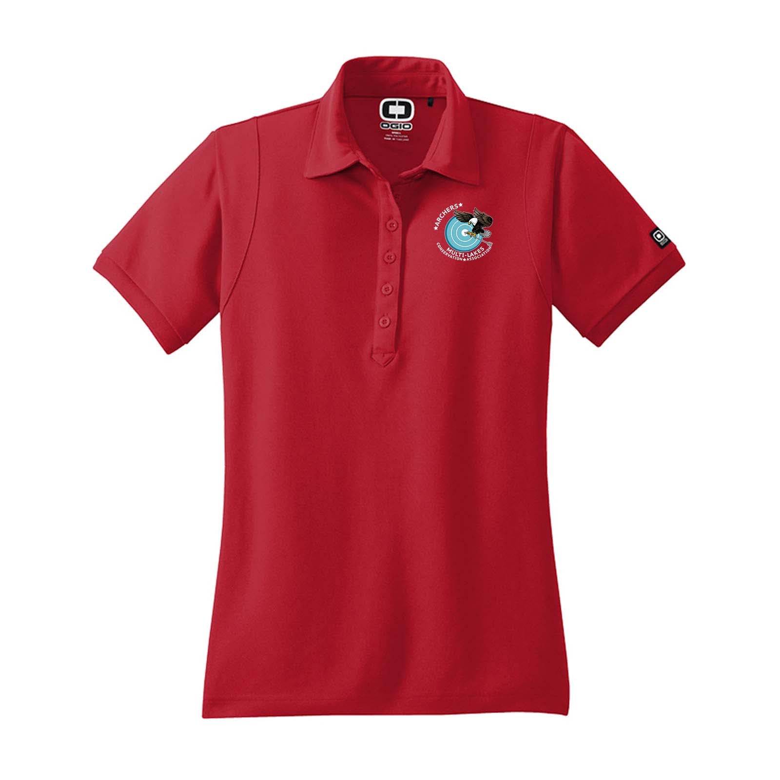 Multi-Lakes Ogio Women's 100% Polyester Jewel Polo T-Shirt Embroidery - Mato & Hash