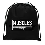 Muscles Loading Mini Polyester Drawstring Bag