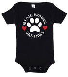My Big Brother Has Paws Baby Romper - Mato & Hash
