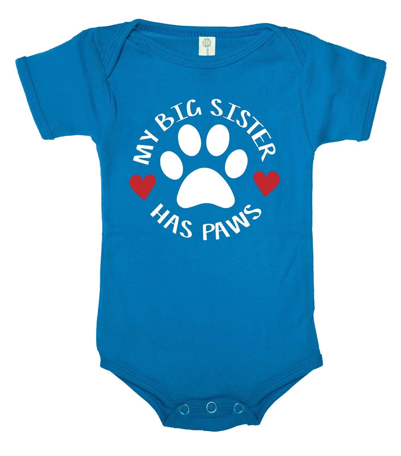 My Big Sister Has Paws Baby Romper - Mato & Hash