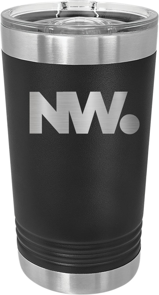 NationWide Video Laser Engraved 16oz Pint with Sliding Lid - Mato & Hash