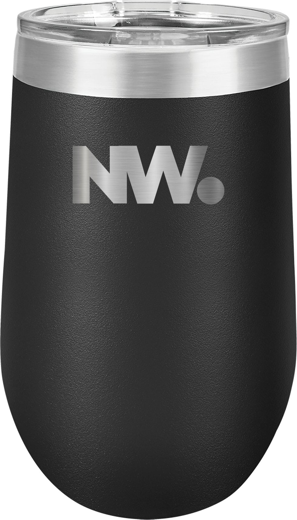 NationWide Video Laser Engraved 16oz Stemless Wine Glass with Lid - Mato & Hash