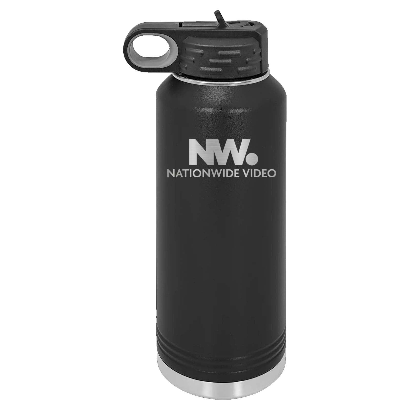 NationWide Video Laser Engraved 32oz Water Bottle with Flip Lid - Mato & Hash