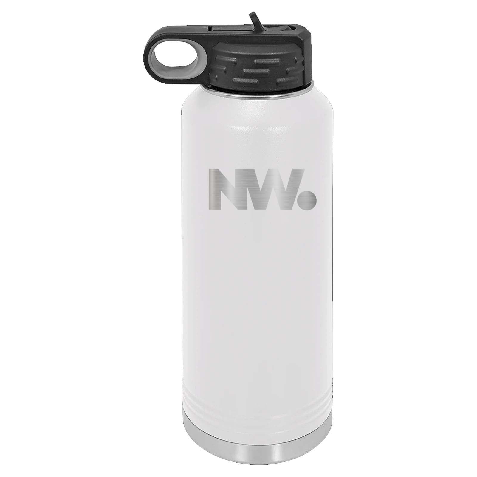 NationWide Video Laser Engraved 32oz Water Bottle with Flip Lid - Mato & Hash