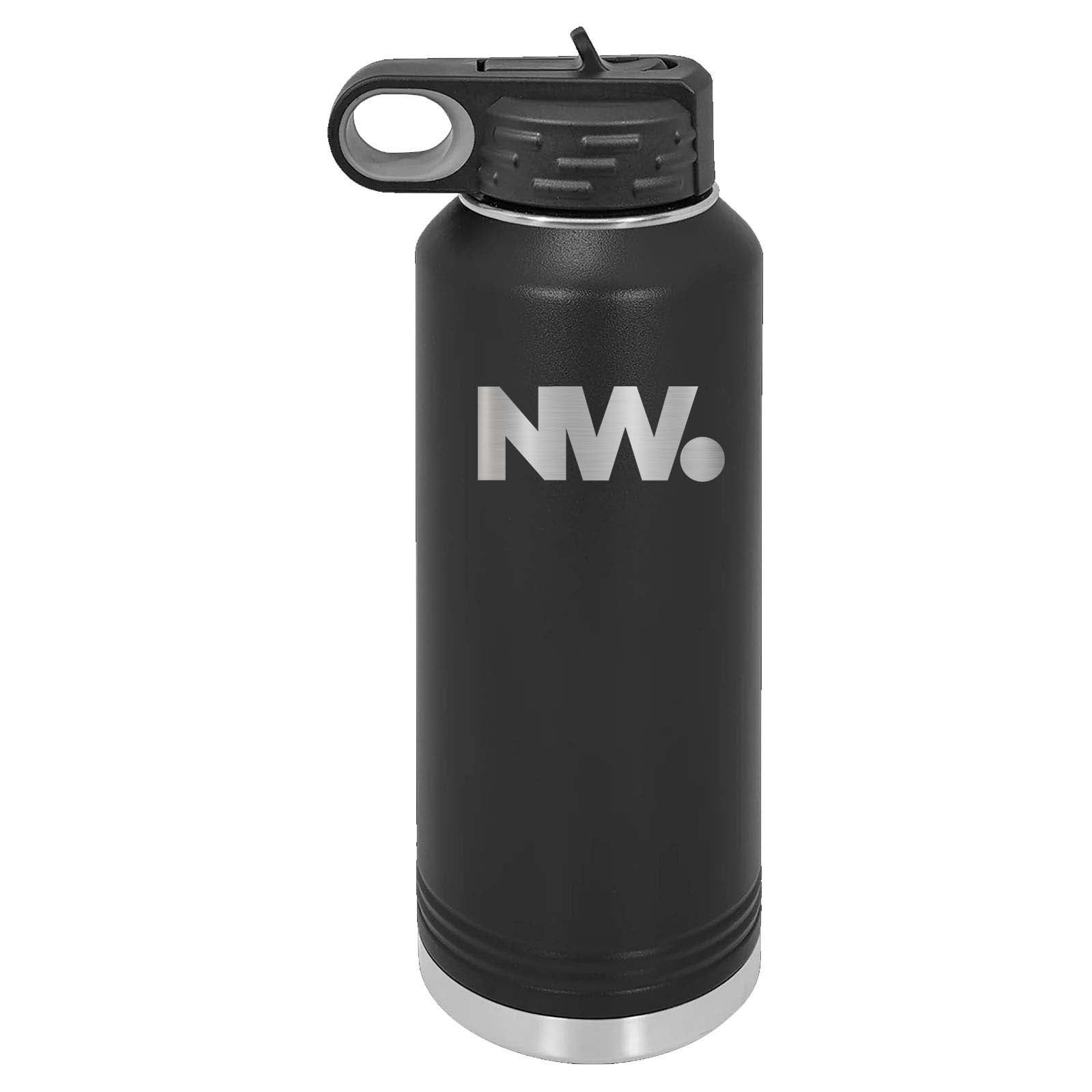 NationWide Video Laser Engraved 32oz Water Bottle with Flip Lid - Mato & Hash