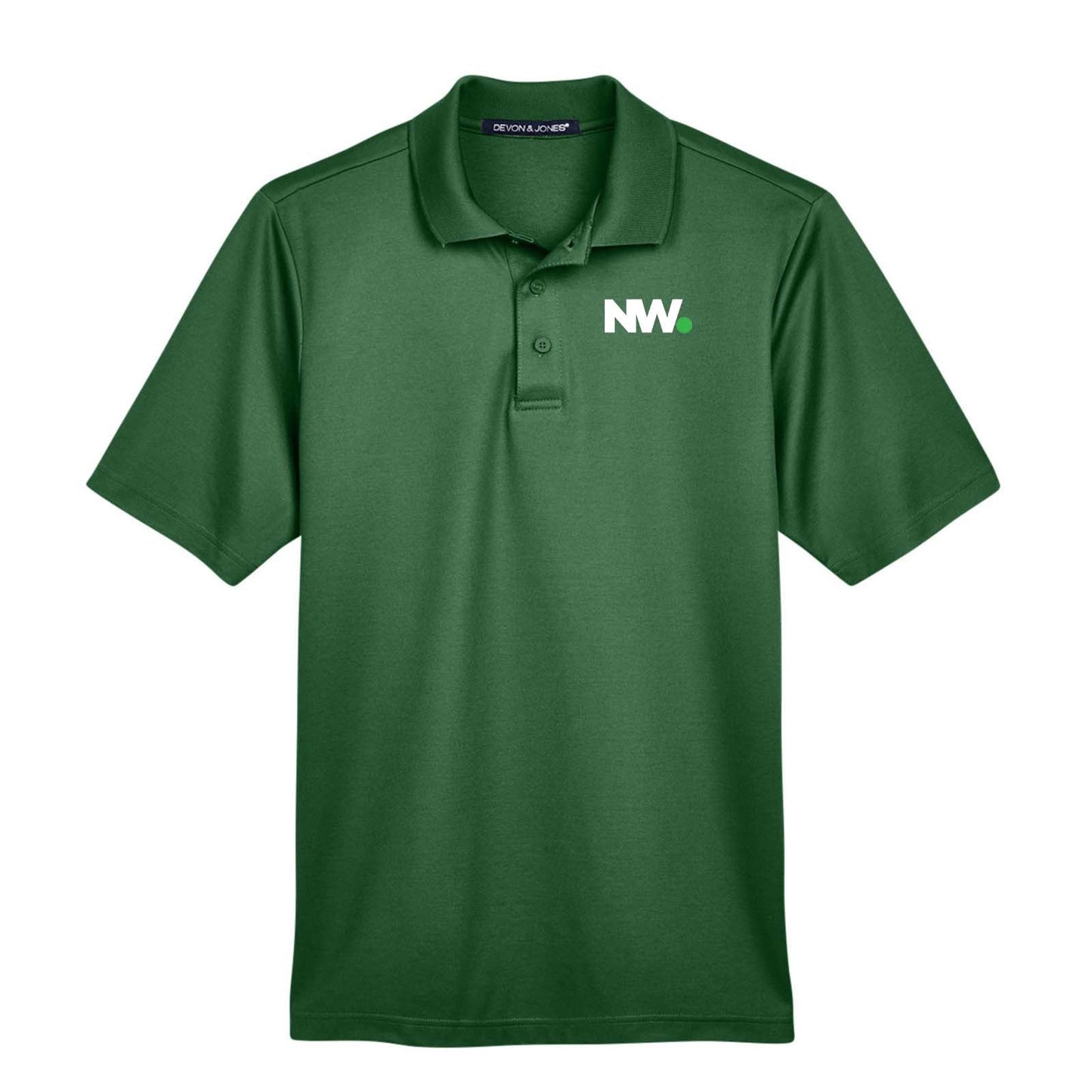 Nationwide Video Logo Embroidered CrownLux Performance Polyester/Cotton Blend Men's Plaited Polo T-Shirt - Mato & Hash