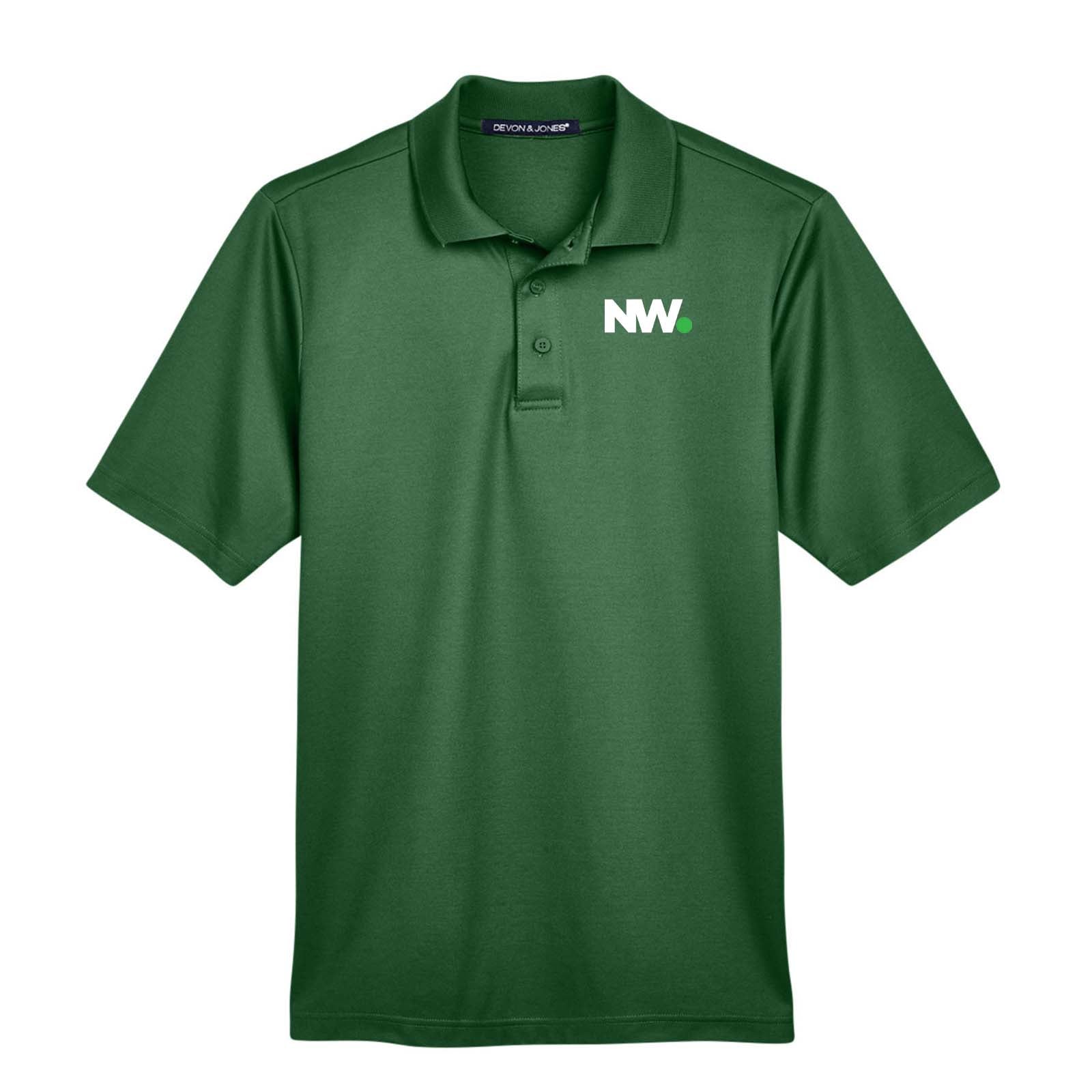 Nationwide Video Logo Embroidered CrownLux Performance Polyester/Cotton Blend Men's Plaited Polo T-Shirt - Mato & Hash