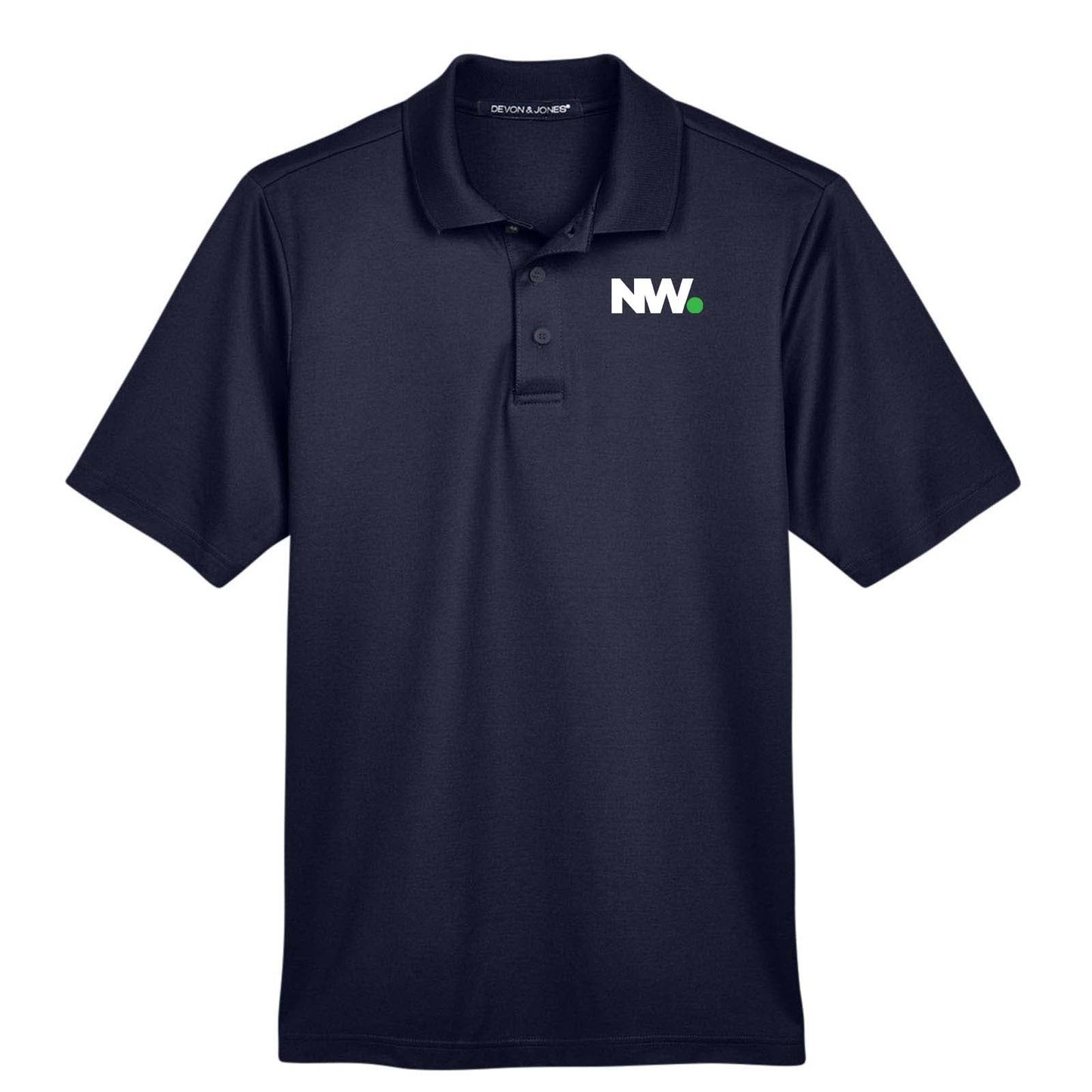 Nationwide Video Logo Embroidered CrownLux Performance Polyester/Cotton Blend Men's Plaited Polo T-Shirt - Mato & Hash