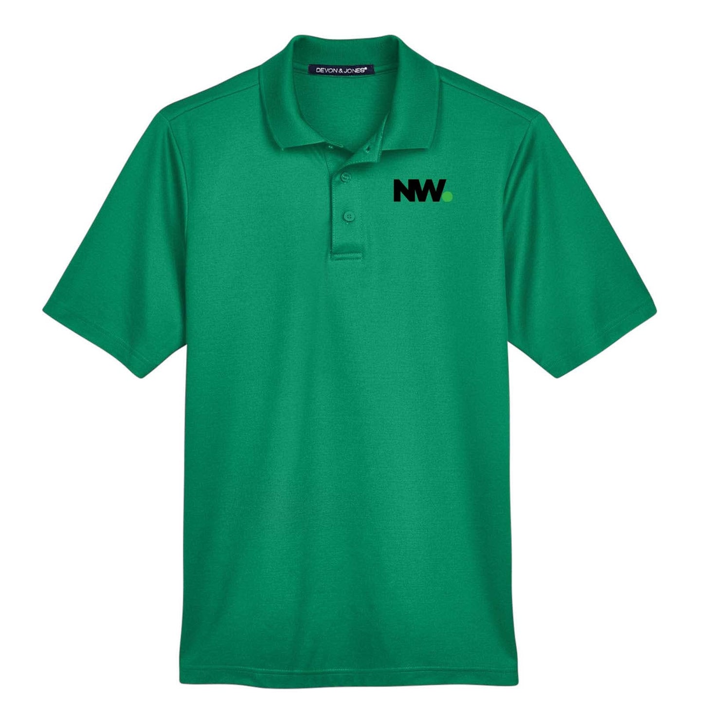 Nationwide Video Logo Embroidered CrownLux Performance Polyester/Cotton Blend Men's Plaited Polo T-Shirt - Mato & Hash