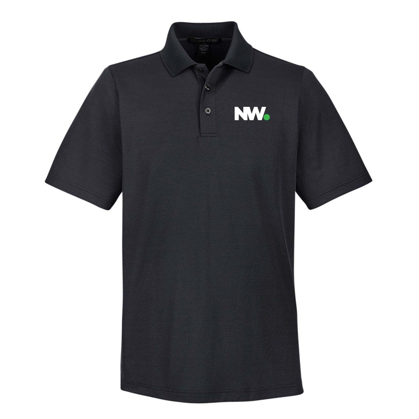 Nationwide Video Logo Embroidered CrownLux Performance Polyester/Cotton Blend Men's Plaited Polo T-Shirt - Mato & Hash