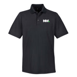 Nationwide Video Logo Embroidered CrownLux Performance Polyester/Cotton Blend Men's Plaited Polo T-Shirt - Mato & Hash