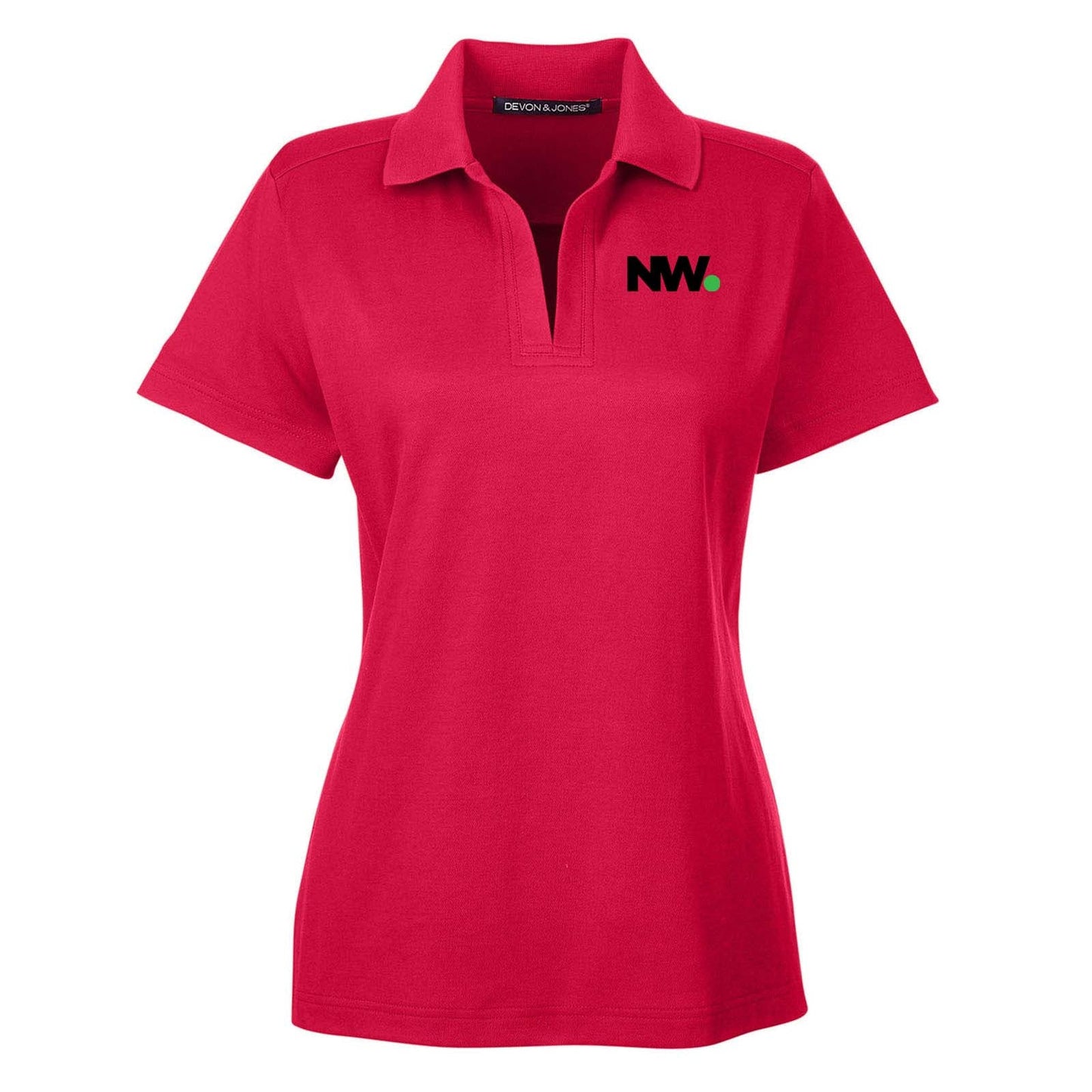 Nationwide Video Logo Embroidered CrownLux Performance Polyester/Cotton Blend Women's Plaited Polo T-Shirt - Mato & Hash