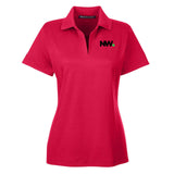 Nationwide Video Logo Embroidered CrownLux Performance Polyester/Cotton Blend Women's Plaited Polo T-Shirt