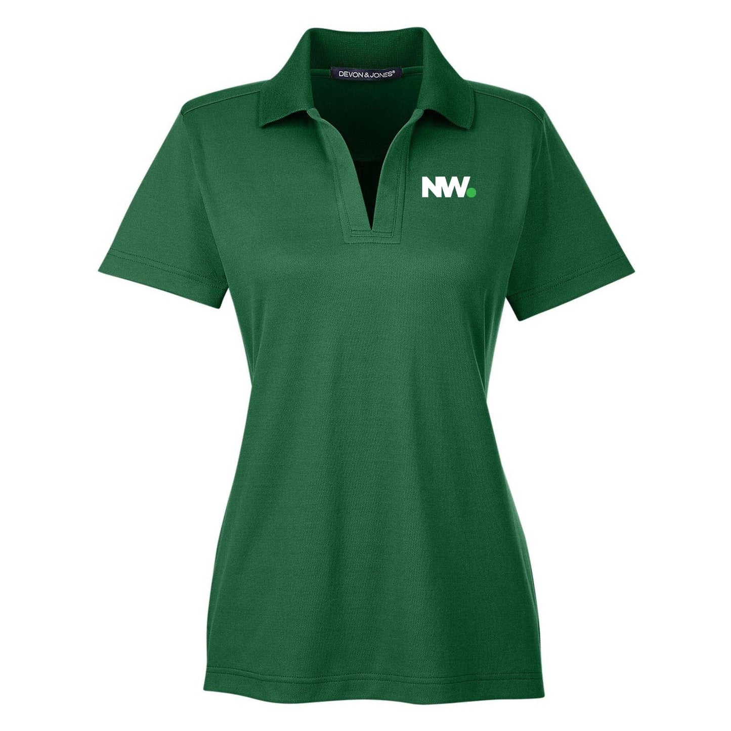 Nationwide Video Logo Embroidered CrownLux Performance Polyester/Cotton Blend Women's Plaited Polo T-Shirt - Mato & Hash
