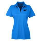 Nationwide Video Logo Embroidered CrownLux Performance Polyester/Cotton Blend Women's Plaited Polo T-Shirt - Mato & Hash