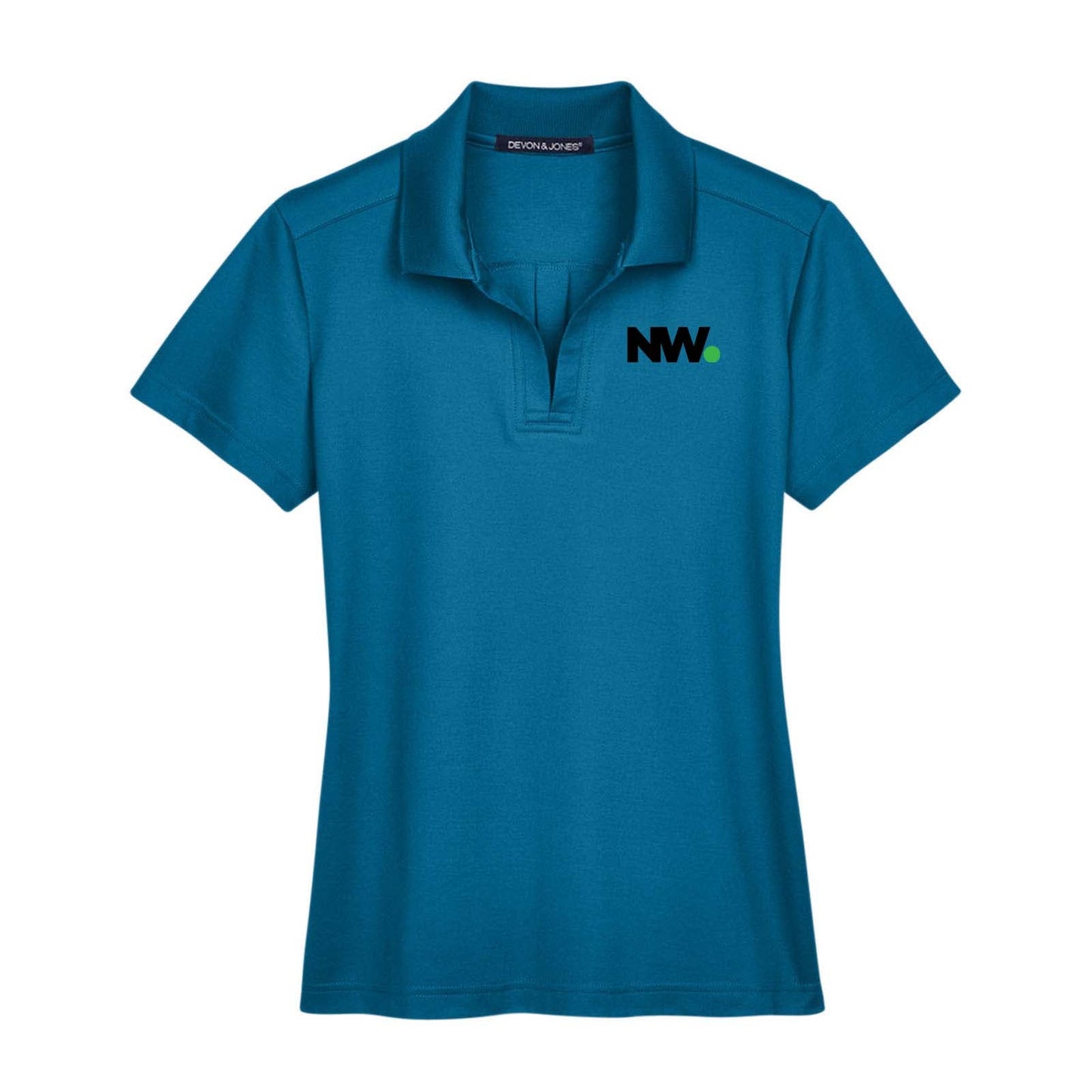 Nationwide Video Logo Embroidered CrownLux Performance Polyester/Cotton Blend Women's Plaited Polo T-Shirt - Mato & Hash