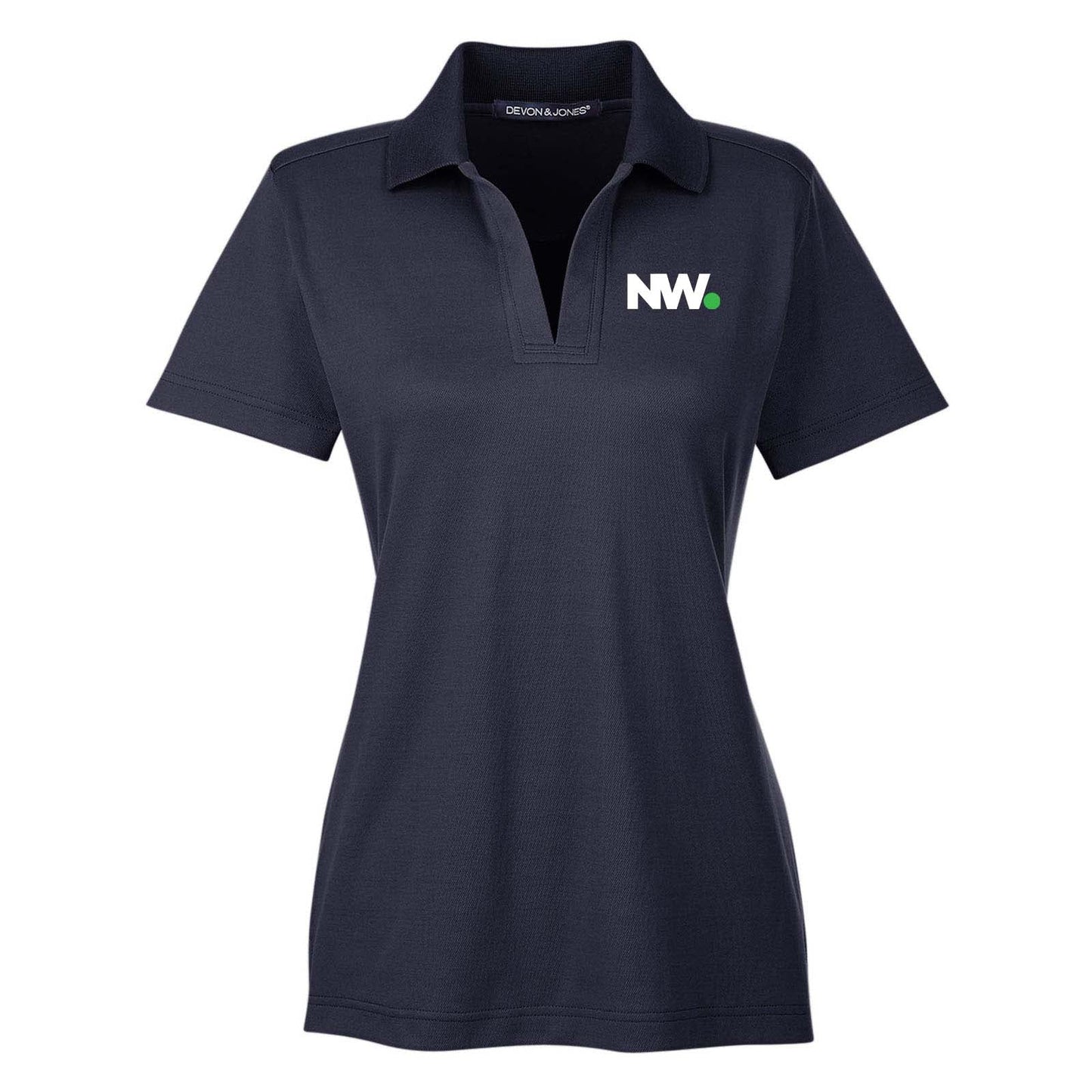 Nationwide Video Logo Embroidered CrownLux Performance Polyester/Cotton Blend Women's Plaited Polo T-Shirt - Mato & Hash