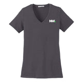 Nationwide Video Logo Embroidered Port Authority® Ladies Concept Stretch V-Neck Tee