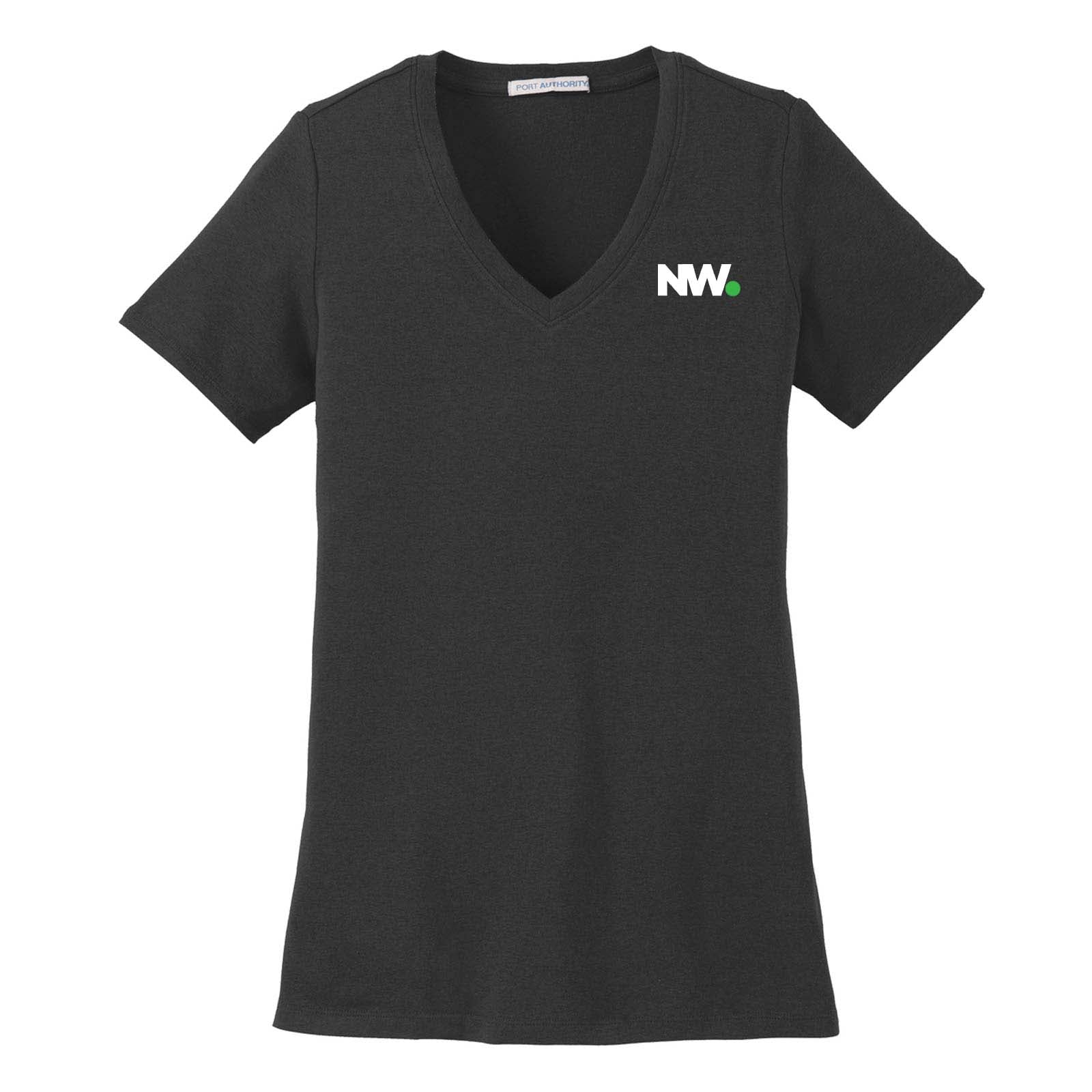 Nationwide Video Logo Embroidered Port Authority® Ladies Concept Stretch V-Neck Tee - Mato & Hash
