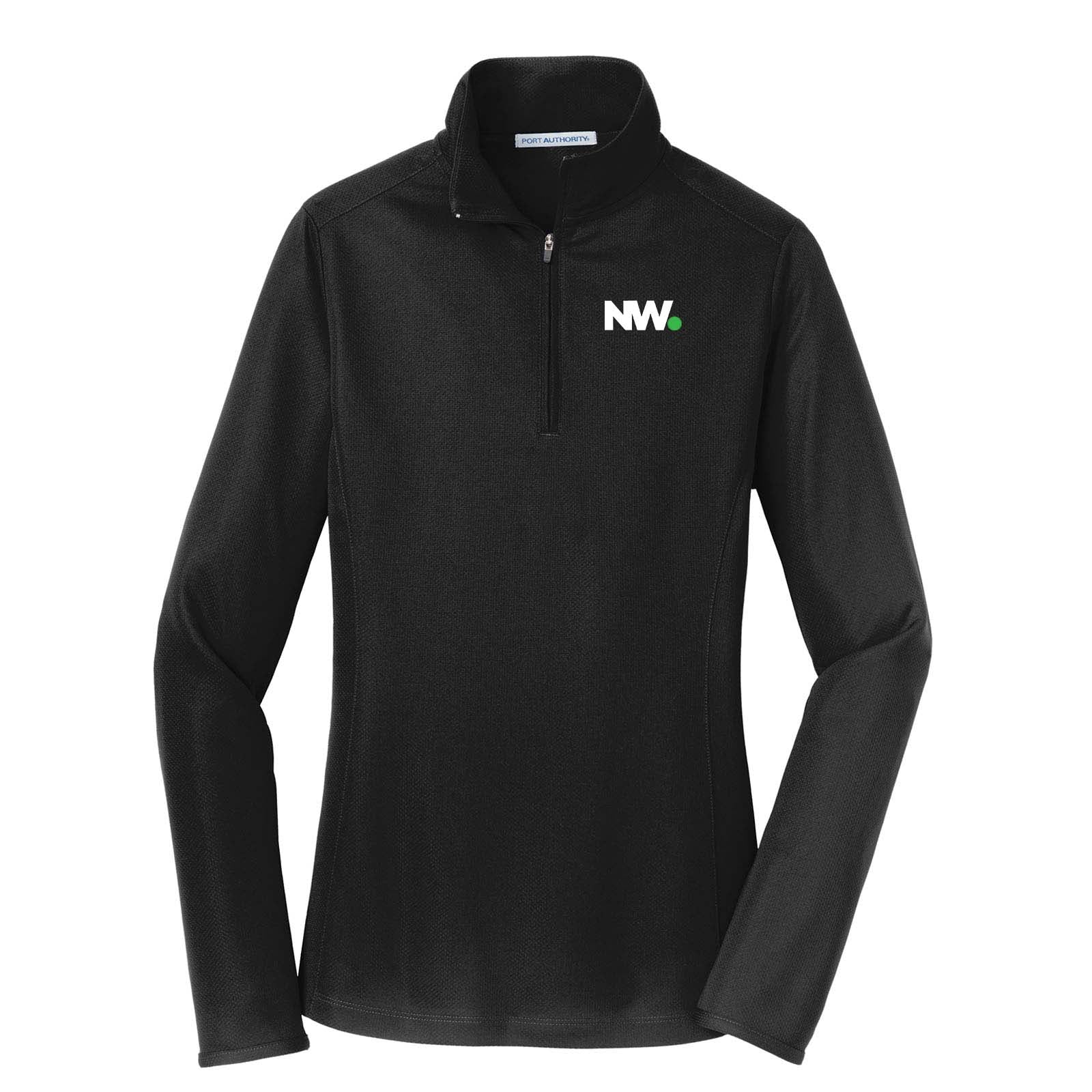 Nationwide Video Logo Embroidered Port Authority® Ladies Pinpoint Mesh 1/2-Zip - Mato & Hash