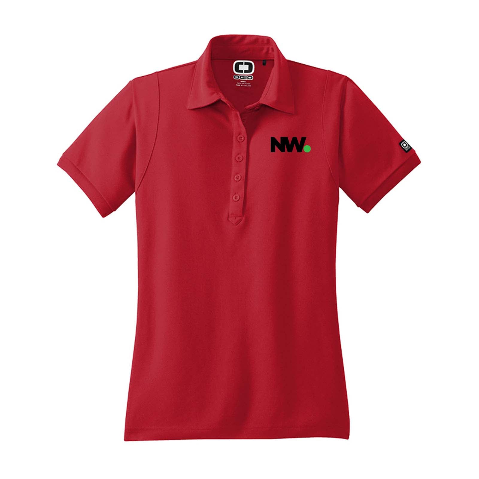 Nationwide Video Logo Embroidered Women's 100% Polyester Jewel Polo T-Shirt - Mato & Hash