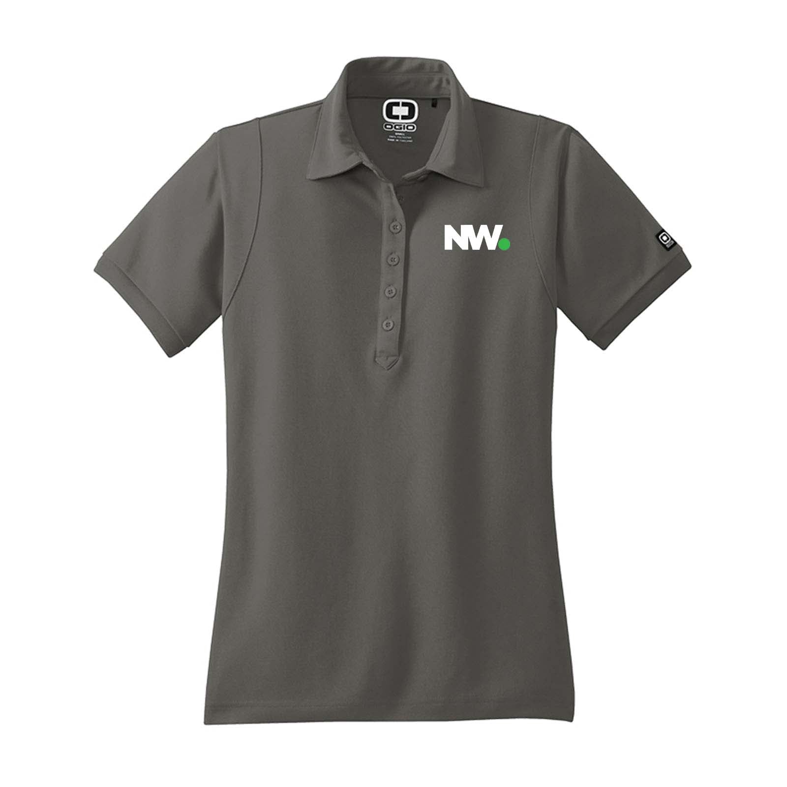 Nationwide Video Logo Embroidered Women's 100% Polyester Jewel Polo T-Shirt - Mato & Hash