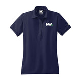 Nationwide Video Logo Embroidered Women's 100% Polyester Jewel Polo T-Shirt - Mato & Hash