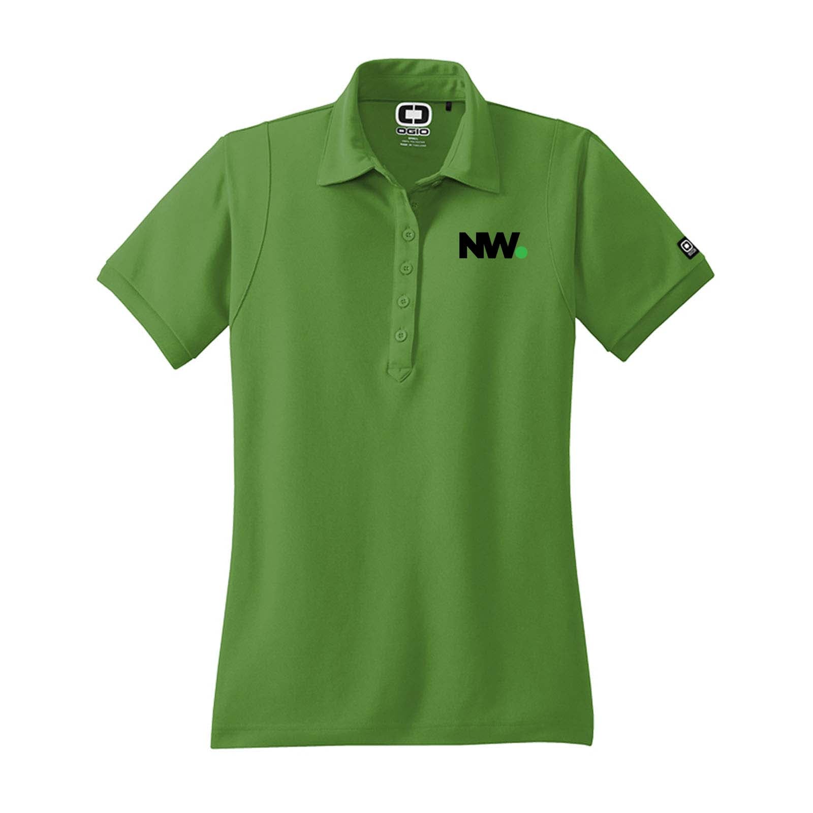 Nationwide Video Logo Embroidered Women's 100% Polyester Jewel Polo T-Shirt - Mato & Hash