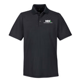 Nationwide Video Logo with Text Embroidered CrownLux Performance Polyester/Cotton Blend Men's Plaited Polo T-Shirt