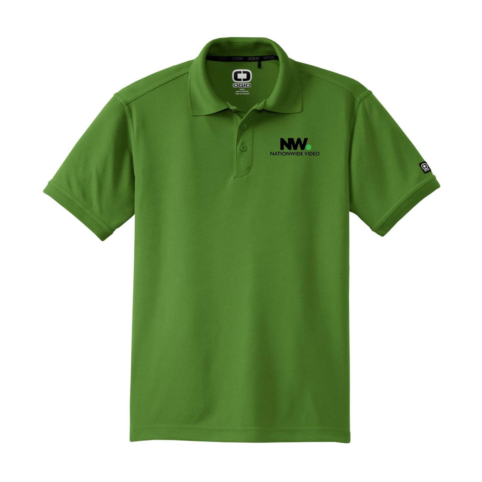 Nationwide Video Logo with Text Embroidered Men's 100% Polyester Caliber 2.0 Polo T-Shirt - Mato & Hash
