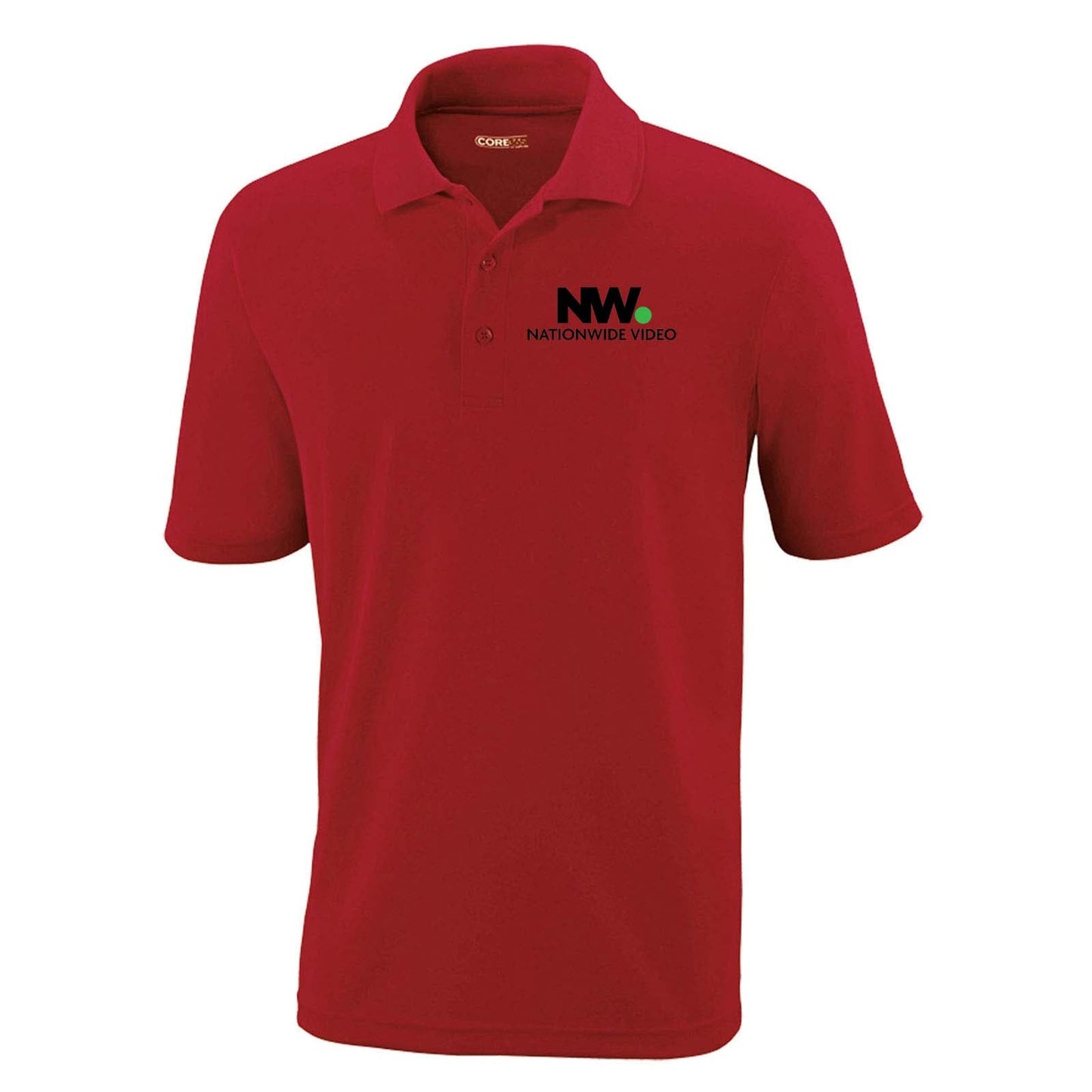 NationWide Video Logo with Text Embroidered Men's Polo - Mato & Hash