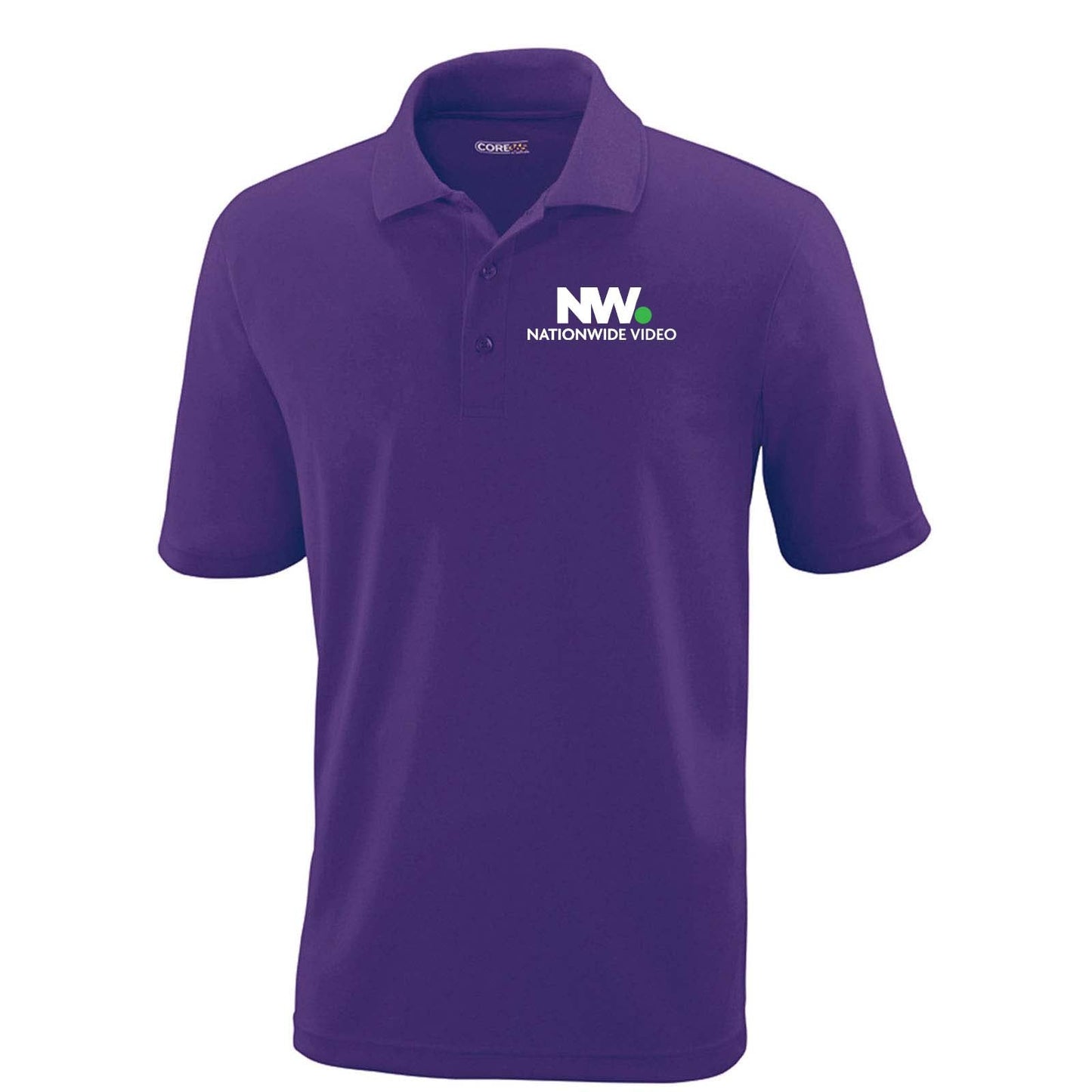 NationWide Video Logo with Text Embroidered Men's Polo - Mato & Hash