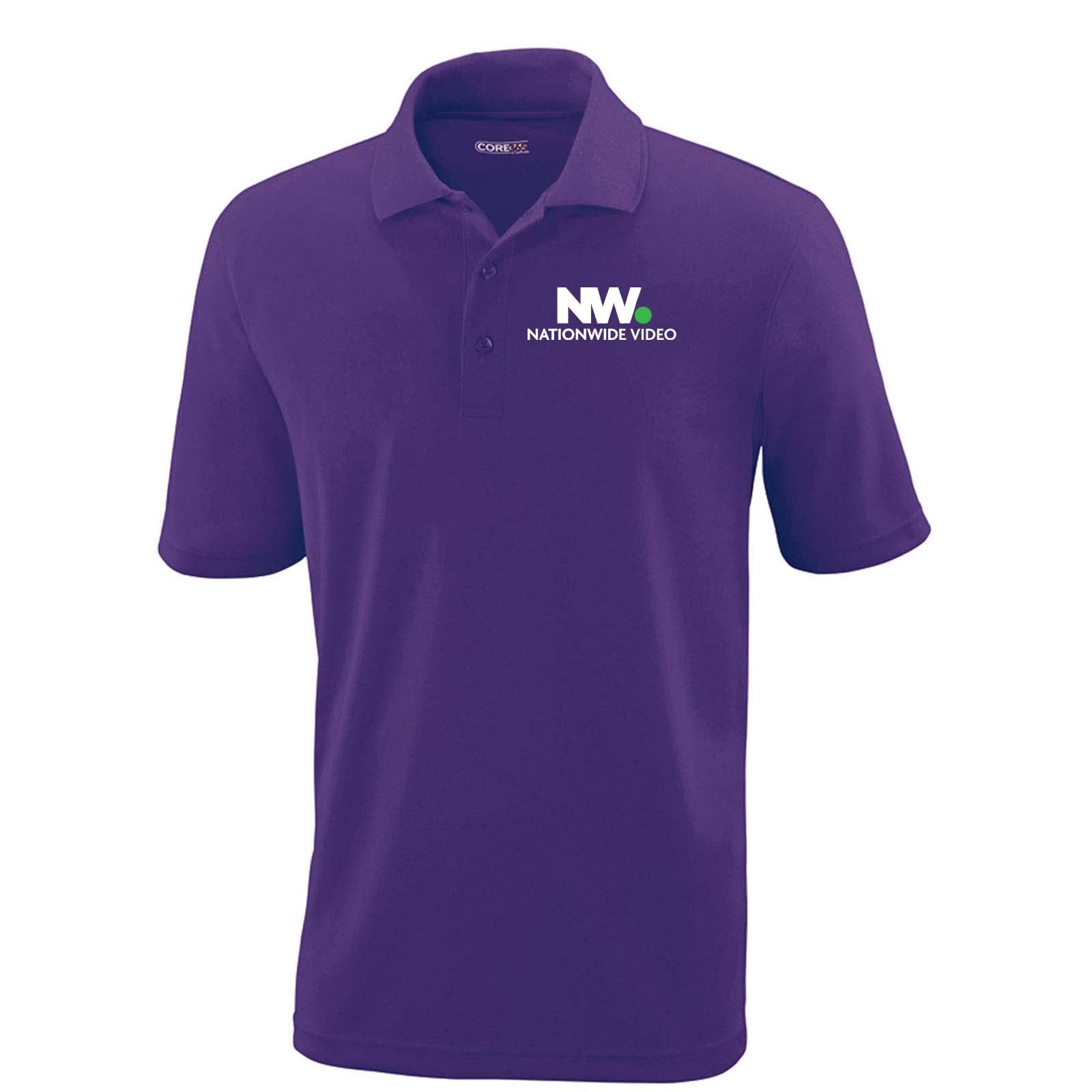 NationWide Video Logo with Text Embroidered Men's Polo - Mato & Hash