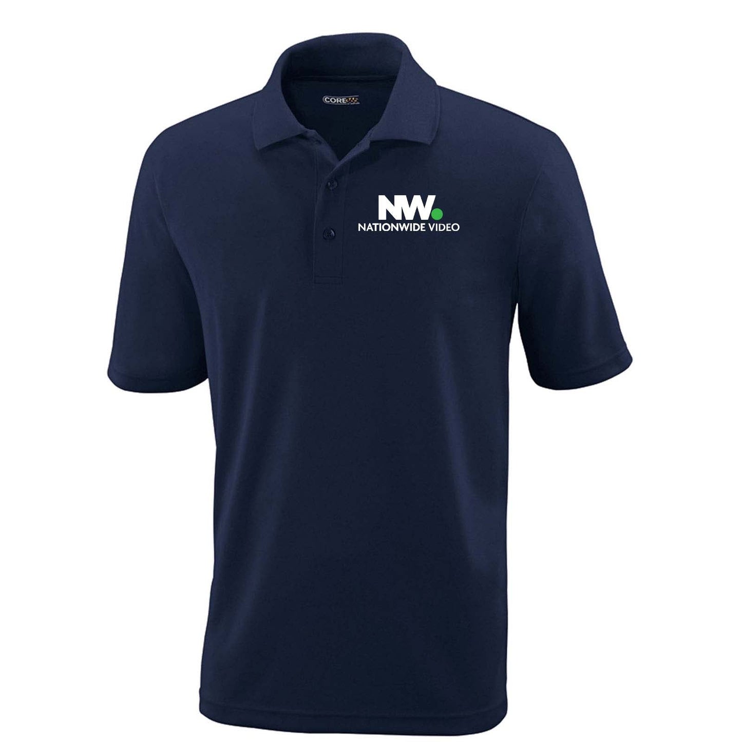 NationWide Video Logo with Text Embroidered Men's Polo - Mato & Hash