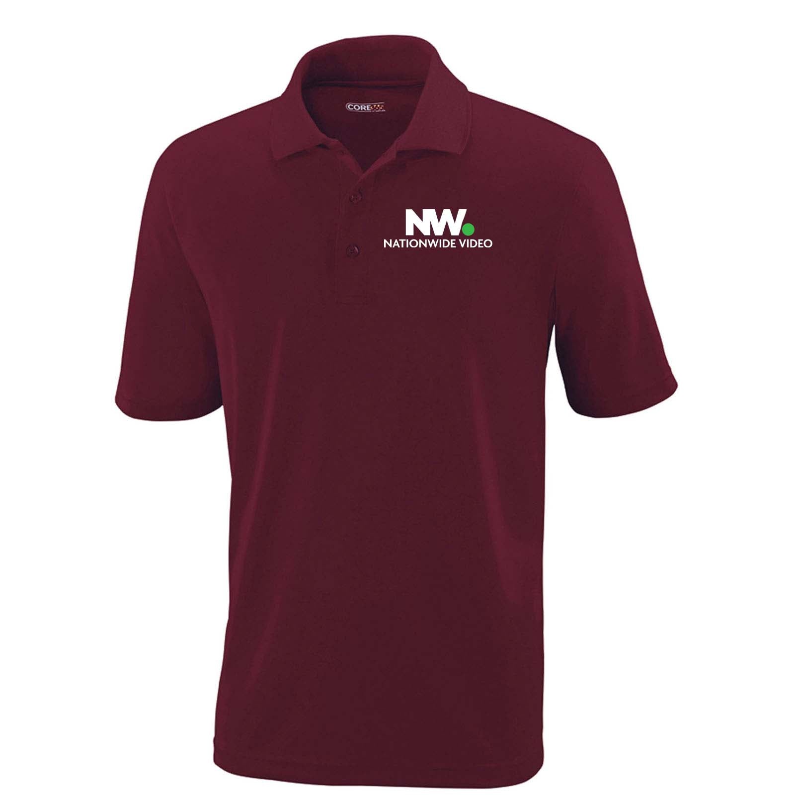 NationWide Video Logo with Text Embroidered Men's Polo - Mato & Hash