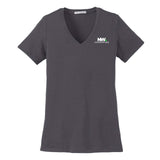 Nationwide Video Logo with Text Embroidered Port Authority® Ladies Concept Stretch V-Neck Tee