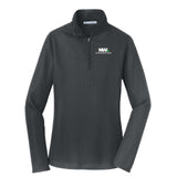 Nationwide Video Logo with Text Embroidered Port Authority® Ladies Pinpoint Mesh 1/2-Zip - Mato & Hash