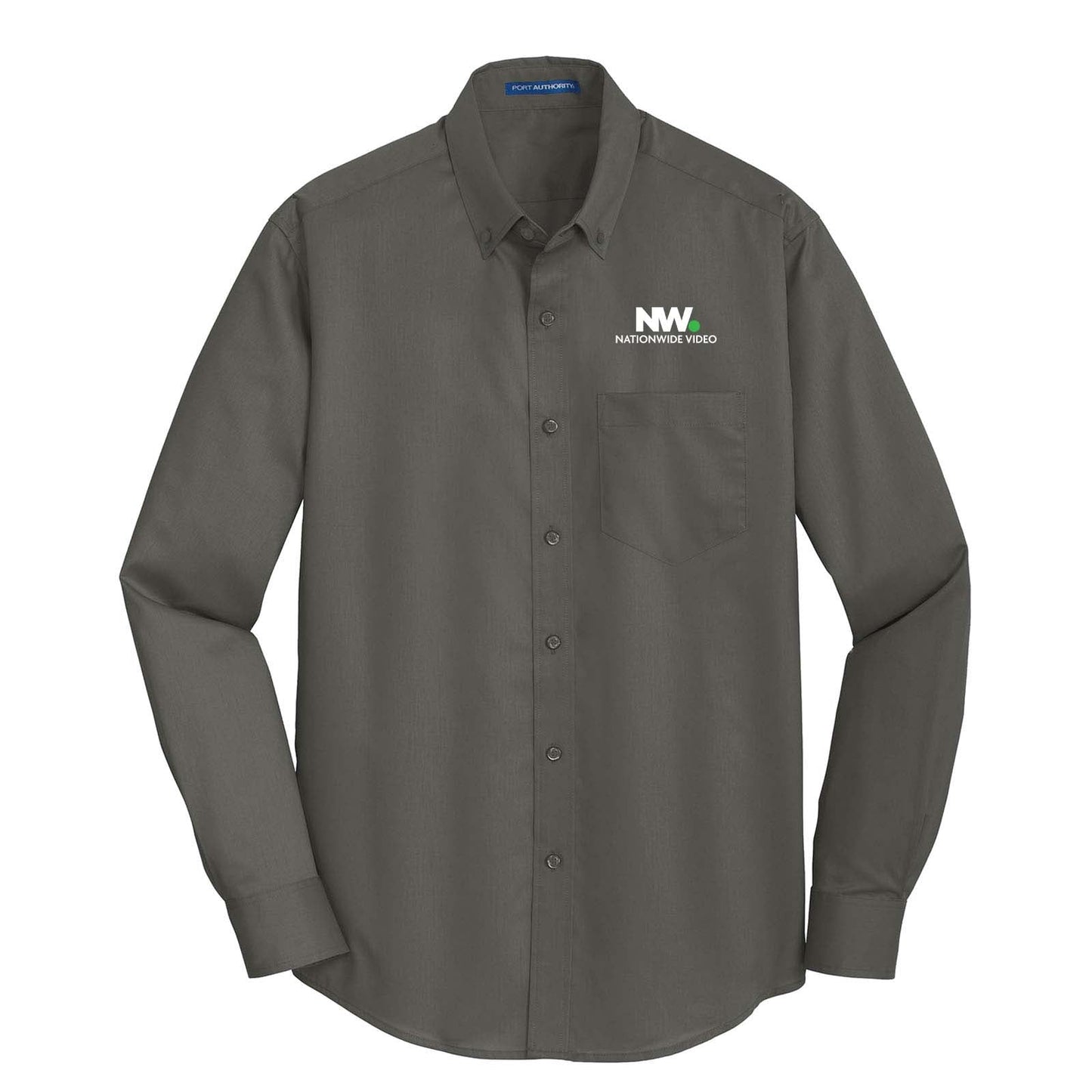 Nationwide Video Logo with Text Embroidered Port Authority® SuperPro™ Twill Shirt - Mato & Hash