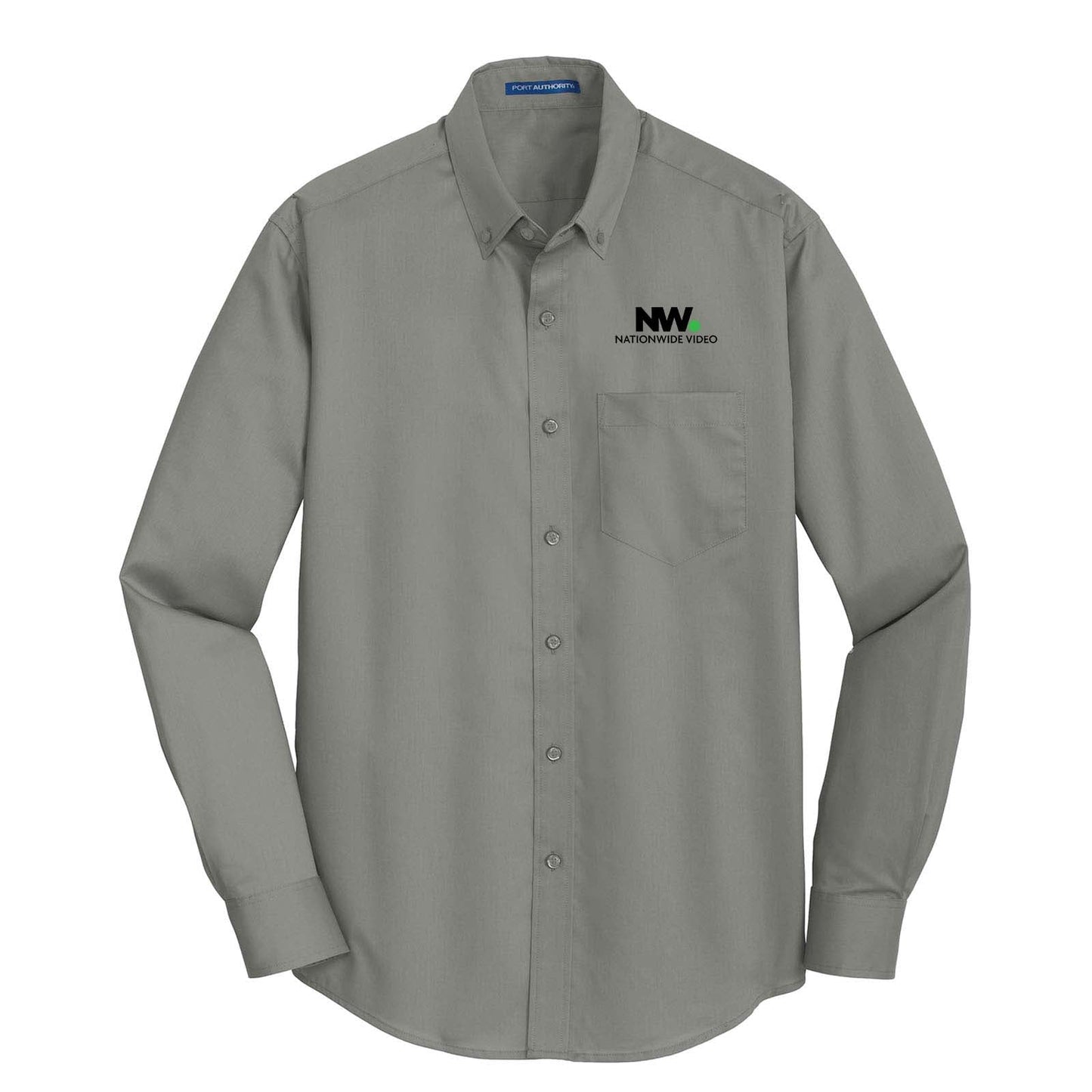 Nationwide Video Logo with Text Embroidered Port Authority® SuperPro™ Twill Shirt - Mato & Hash