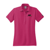 Nationwide Video Logo with Text Embroidered Women's 100% Polyester Jewel Polo T-Shirt - Mato & Hash