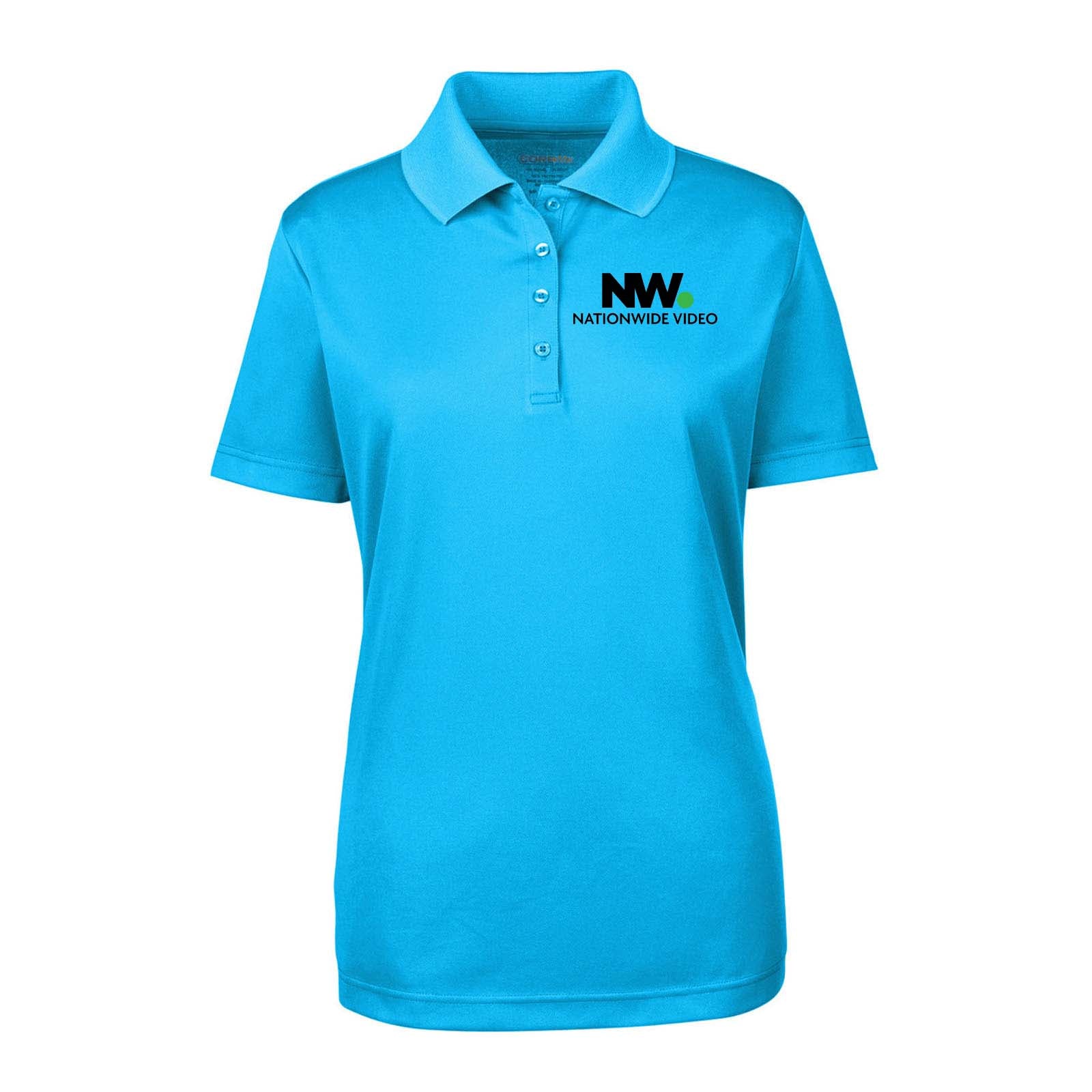 NationWide Video Logo with Text Embroidered Women's Polo - Mato & Hash