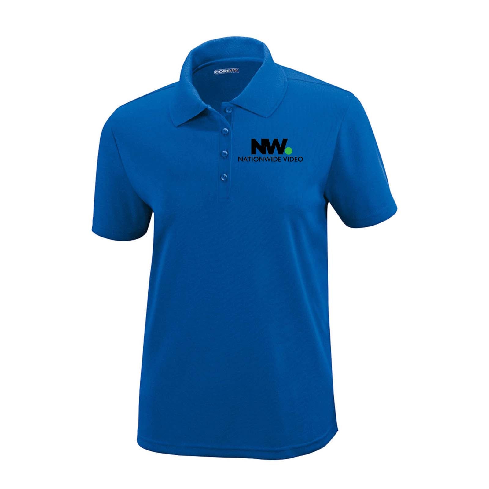 NationWide Video Logo with Text Embroidered Women's Polo - Mato & Hash
