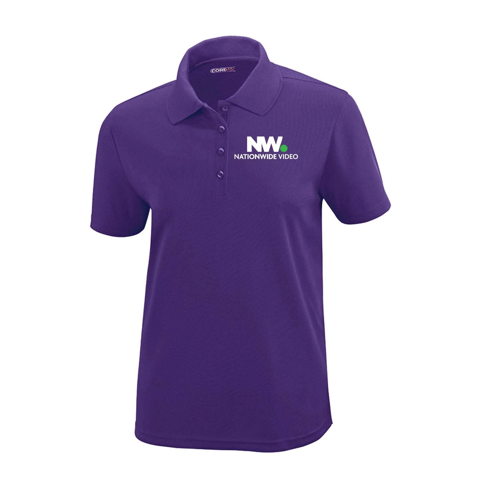 NationWide Video Logo with Text Embroidered Women's Polo - Mato & Hash