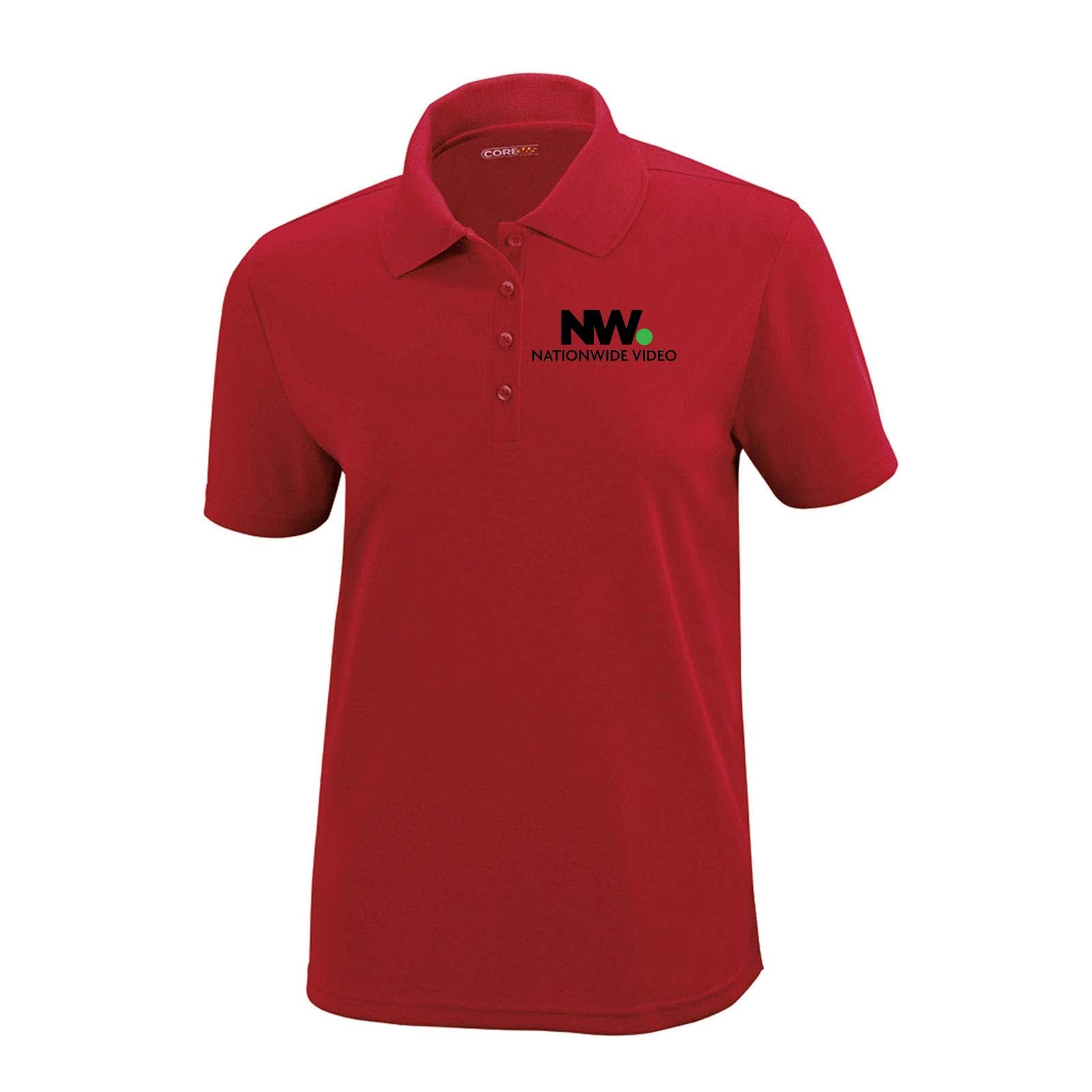 NationWide Video Logo with Text Embroidered Women's Polo - Mato & Hash