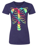 Neon Skeleton Womens Halloween T Shirts - Mato & Hash