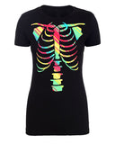 Neon Skeleton Womens Halloween T Shirts