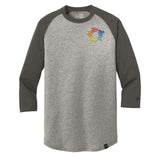 New Era® Heritage Blend 3/4-Sleeve Baseball Raglan Tee Embroidery - Mato & Hash